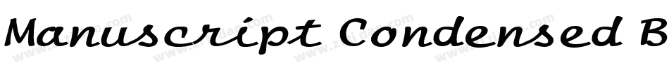 Manuscript Condensed Bold字体转换
